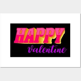 greetings for happy valentine's day Posters and Art